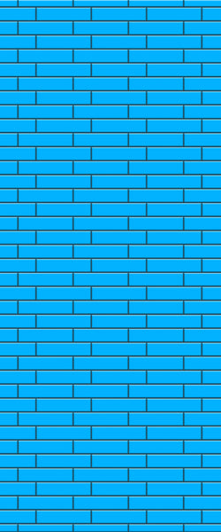 Blue Brickslips Acrylic Shower Wall Panel 2440mm x 1220mm (3mm Thick) - CladdTech