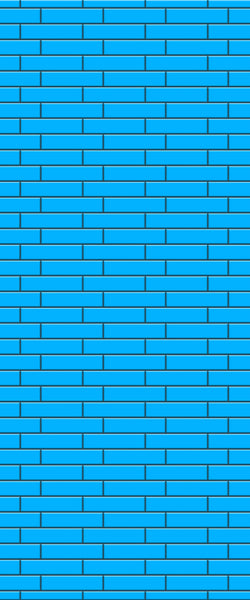 Blue Brickslips Acrylic Shower Wall Panel 2440mm x 1220mm (3mm Thick) - CladdTech