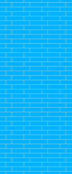 Blue Brickslips Acrylic Shower Wall Panel 2440mm x 1220mm (3mm Thick) - CladdTech
