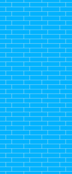 Blue Brickslips Acrylic Shower Wall Panel 2440mm x 1220mm (3mm Thick) - CladdTech