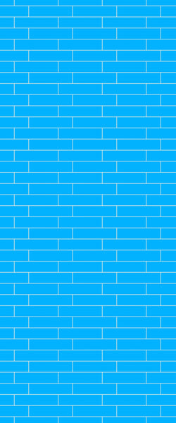 Blue Brickslips Acrylic Shower Wall Panel 2440mm x 1220mm (3mm Thick) - CladdTech