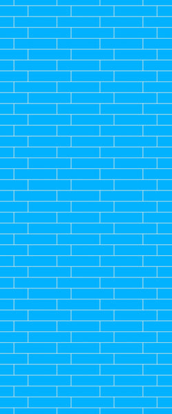 Blue Brickslips Acrylic Shower Wall Panel 2440mm x 1220mm (3mm Thick) - CladdTech