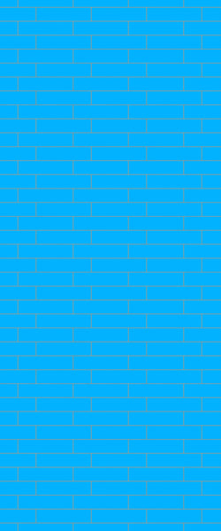 Blue Brickslips Acrylic Shower Wall Panel 2440mm x 1220mm (3mm Thick) - CladdTech