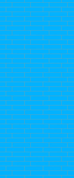 Blue Brickslips Acrylic Shower Wall Panel 2440mm x 1220mm (3mm Thick) - CladdTech