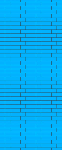 Blue Brickslips Acrylic Shower Wall Panel 2440mm x 1220mm (3mm Thick) - CladdTech
