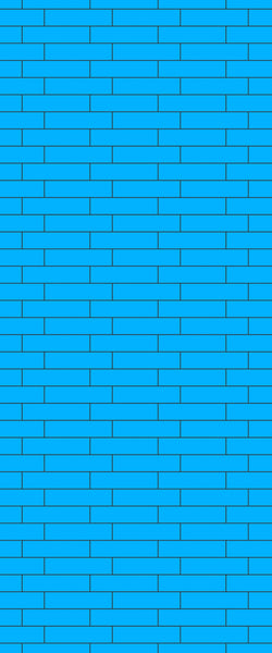 Blue Brickslips Acrylic Shower Wall Panel 2440mm x 1220mm (3mm Thick) - CladdTech