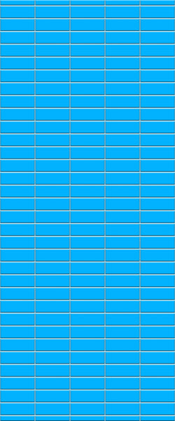 Blue Horizontal Block Acrylic Shower Wall Panel 2440mm x 1220mm (3mm Thick) - CladdTech
