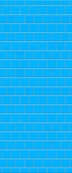 Blue Large Squares Acrylic Shower Wall Panel 2440mm x 1220mm (3mm Thick) - CladdTech