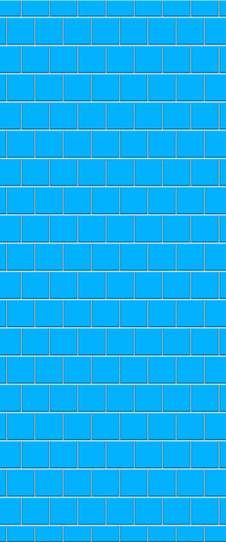 Blue Large Squares Acrylic Shower Wall Panel 2440mm x 1220mm (3mm Thick) - CladdTech