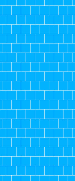 Blue Large Squares Acrylic Shower Wall Panel 2440mm x 1220mm (3mm Thick) - CladdTech