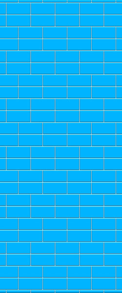 Blue Brickbond Acrylic Shower Wall Panel 2440mm x 1220mm (3mm Thick) - CladdTech