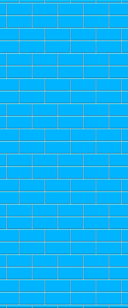 Blue Brickbond Acrylic Shower Wall Panel 2440mm x 1220mm (3mm Thick) - CladdTech