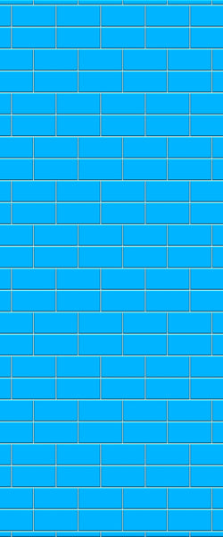 Blue Brickbond Acrylic Shower Wall Panel 2440mm x 1220mm (3mm Thick) - CladdTech