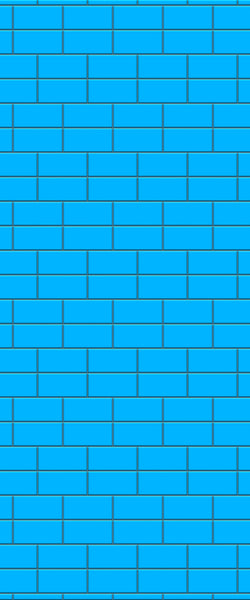 Blue Brickbond Acrylic Shower Wall Panel 2440mm x 1220mm (3mm Thick) - CladdTech