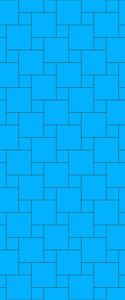 Blue Pin Wheel Tile Acrylic Shower Wall Panel 2440mm x 1220mm (3mm Thick) - CladdTech