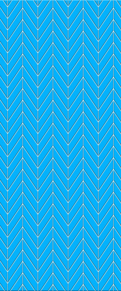Blue Chevron Acrylic Shower Wall Panel 2440mm x 1220mm (3mm Thick) - CladdTech