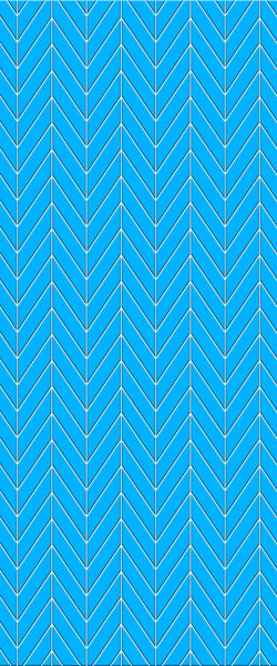 Blue Chevron Acrylic Shower Wall Panel 2440mm x 1220mm (3mm Thick) - CladdTech