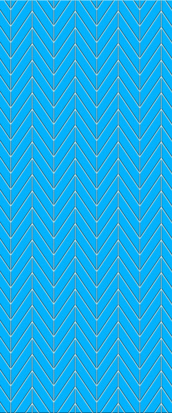 Blue Chevron Acrylic Shower Wall Panel 2440mm x 1220mm (3mm Thick) - CladdTech