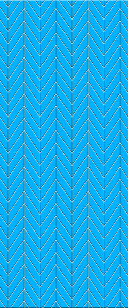 Blue Chevron Acrylic Shower Wall Panel 2440mm x 1220mm (3mm Thick) - CladdTech