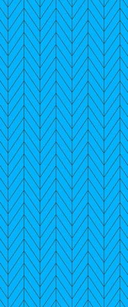 Blue Chevron Acrylic Shower Wall Panel 2440mm x 1220mm (3mm Thick) - CladdTech