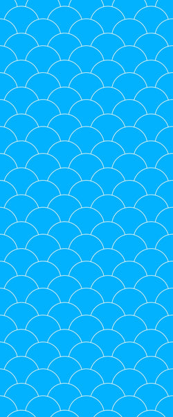 Blue Fishscales Acrylic Shower Wall Panel 2440mm x 1220mm (3mm Thick) - CladdTech