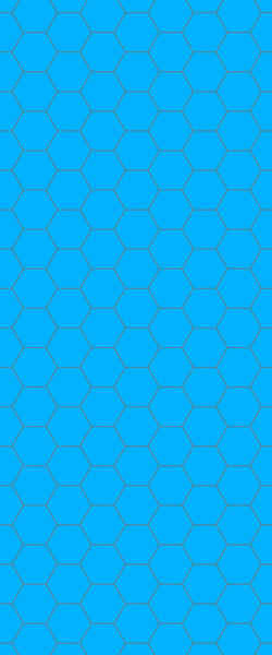 Blue Hexagons Acrylic Shower Wall Panel 2440mm x 1220mm (3mm Thick) - CladdTech