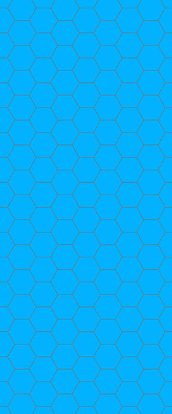 Blue Hexagons Acrylic Shower Wall Panel 2440mm x 1220mm (3mm Thick) - CladdTech