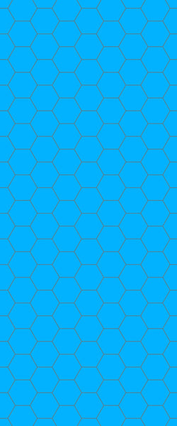Blue Hexagons Acrylic Shower Wall Panel 2440mm x 1220mm (3mm Thick) - CladdTech