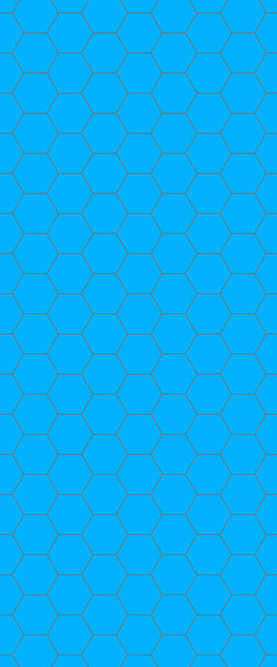 Blue Hexagons Acrylic Shower Wall Panel 2440mm x 1220mm (3mm Thick) - CladdTech