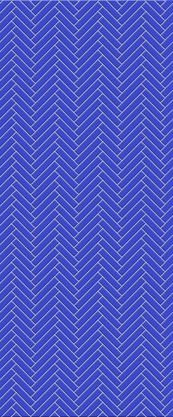 Blue Single Herringbone Tile Acrylic Shower Wall Panel 2440mm x 1220mm (3mm Thick) - CladdTech