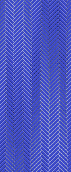 Blue Single Herringbone Tile Acrylic Shower Wall Panel 2440mm x 1220mm (3mm Thick) - CladdTech