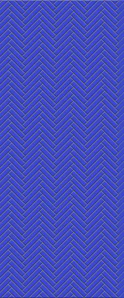 Blue Single Herringbone Tile Acrylic Shower Wall Panel 2440mm x 1220mm (3mm Thick) - CladdTech