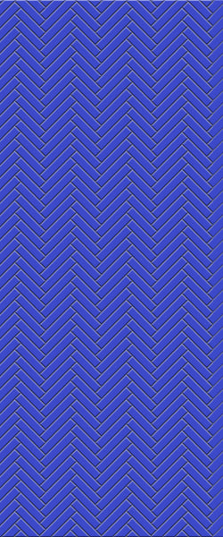 Blue Single Herringbone Tile Acrylic Shower Wall Panel 2440mm x 1220mm (3mm Thick) - CladdTech