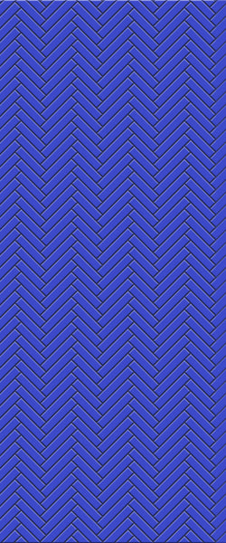 Blue Single Herringbone Tile Acrylic Shower Wall Panel 2440mm x 1220mm (3mm Thick) - CladdTech