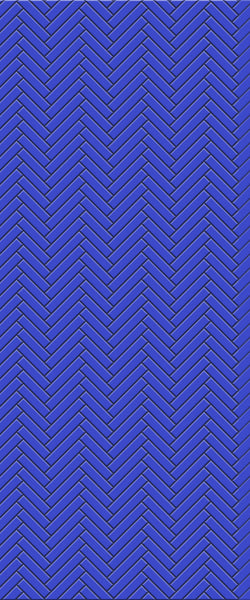 Blue Single Herringbone Tile Acrylic Shower Wall Panel 2440mm x 1220mm (3mm Thick) - CladdTech