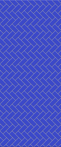 Blue Diagonal Herringbone Tile Acrylic Shower Wall Panel 2440mm x 1220mm (3mm Thick) - CladdTech