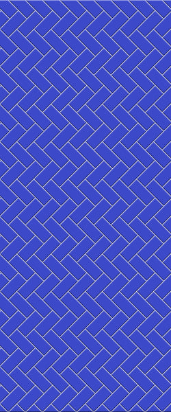 Blue Diagonal Herringbone Tile Acrylic Shower Wall Panel 2440mm x 1220mm (3mm Thick) - CladdTech