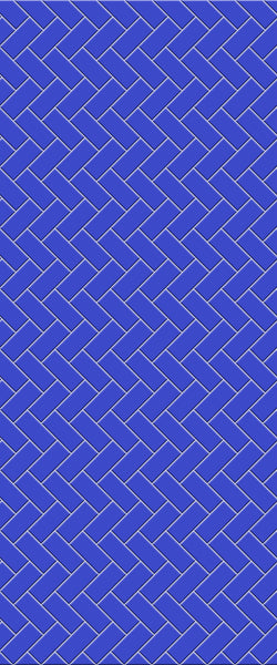 Blue Diagonal Herringbone Tile Acrylic Shower Wall Panel 2440mm x 1220mm (3mm Thick) - CladdTech