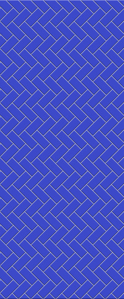 Blue Diagonal Herringbone Tile Acrylic Shower Wall Panel 2440mm x 1220mm (3mm Thick) - CladdTech