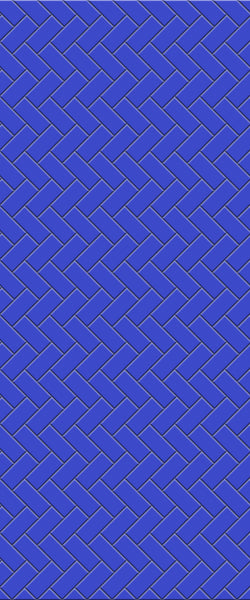 Blue Diagonal Herringbone Tile Acrylic Shower Wall Panel 2440mm x 1220mm (3mm Thick) - CladdTech
