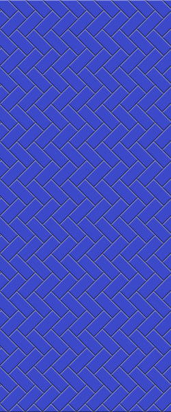 Blue Diagonal Herringbone Tile Acrylic Shower Wall Panel 2440mm x 1220mm (3mm Thick) - CladdTech