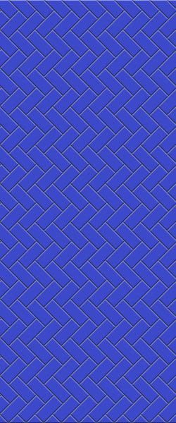 Blue Diagonal Herringbone Tile Acrylic Shower Wall Panel 2440mm x 1220mm (3mm Thick) - CladdTech