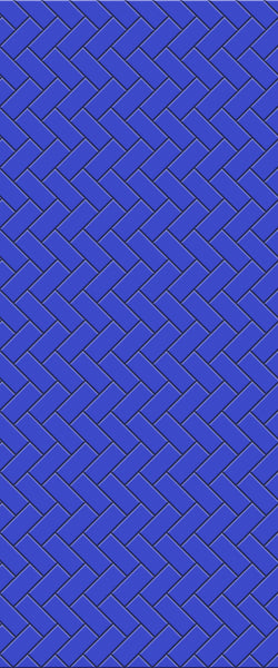 Blue Diagonal Herringbone Tile Acrylic Shower Wall Panel 2440mm x 1220mm (3mm Thick) - CladdTech