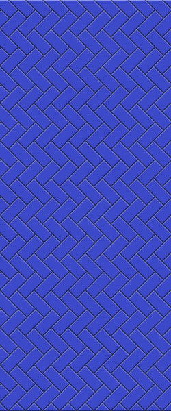 Blue Diagonal Herringbone Tile Acrylic Shower Wall Panel 2440mm x 1220mm (3mm Thick) - CladdTech