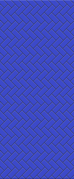 Blue Diagonal Herringbone Tile Acrylic Shower Wall Panel 2440mm x 1220mm (3mm Thick) - CladdTech