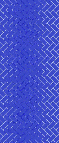Blue Diagonal Herringbone Tile Acrylic Shower Wall Panel 2440mm x 1220mm (3mm Thick) - CladdTech
