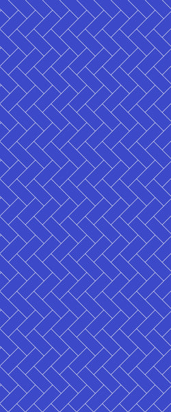 Blue Diagonal Herringbone Tile Acrylic Shower Wall Panel 2440mm x 1220mm (3mm Thick) - CladdTech