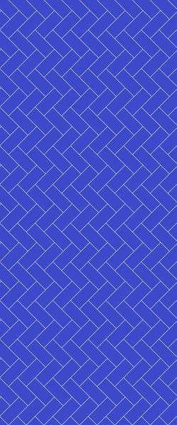 Blue Diagonal Herringbone Tile Acrylic Shower Wall Panel 2440mm x 1220mm (3mm Thick) - CladdTech