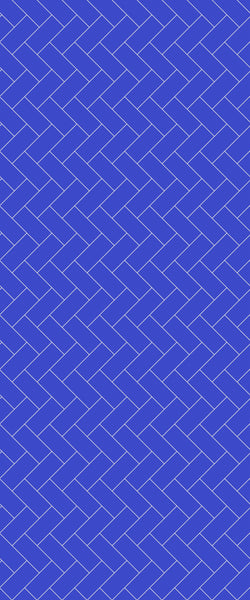 Blue Diagonal Herringbone Tile Acrylic Shower Wall Panel 2440mm x 1220mm (3mm Thick) - CladdTech