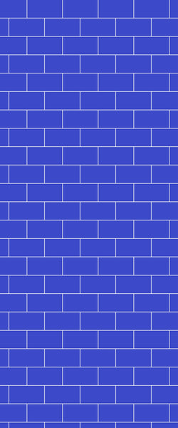 Blue Brick Tile Acrylic Shower Wall Panel 2440mm x 1220mm (3mm Thick) - CladdTech